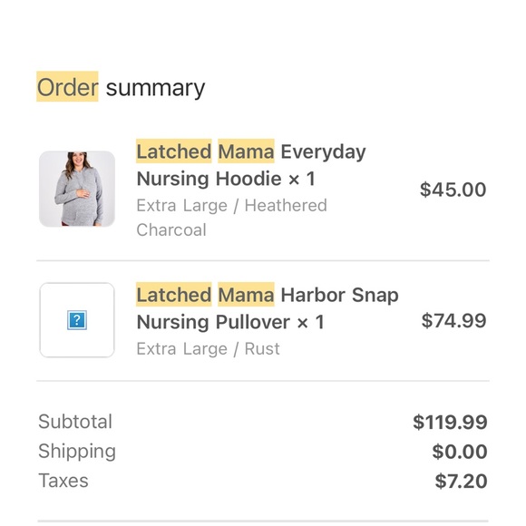 NWOT Latched Mama Rust Harbor Snap Pullover - Picture 2 of 2